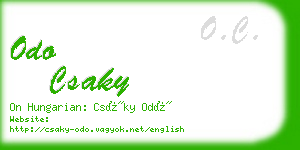 odo csaky business card